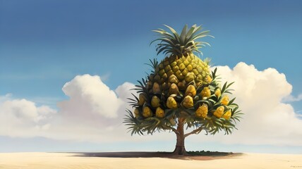 pineapple on the beach