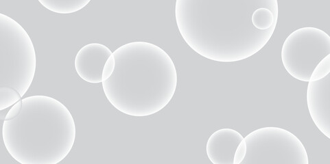 Abstract background with circle white abstract geometric background with soft light white paper circles in design .Gray abstract Modern design background for report and project presentation template.