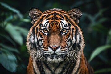 Fototapeta premium Close Up Portrait of a Tiger in the Jungle