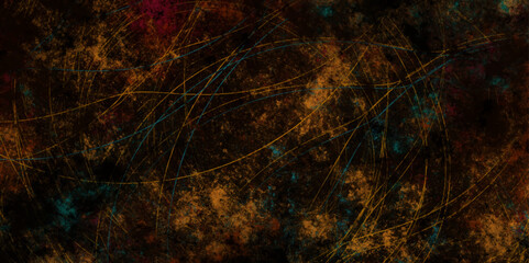 Black orange grunge texture with smoke swirls effect vector background. Abstract fractal art background motion Fantastic outer view for web design image with place for text Template. space, vector.	