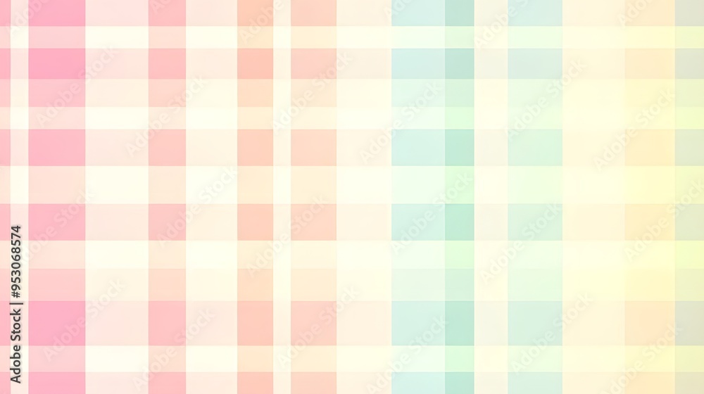 Wall mural abstract pastel gradient checkerboard pattern background