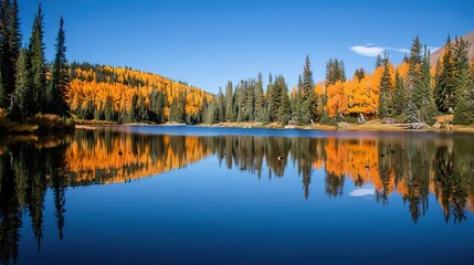 Obraz premium Serene lake pattern wallpaper