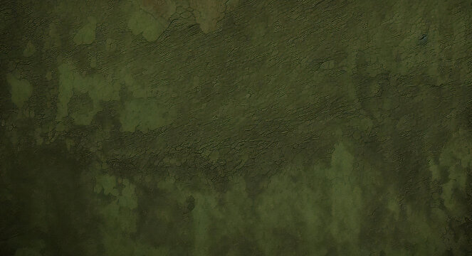 Matte green texture or background with stains, waves and grain elements. Image with place for text. Template for design	