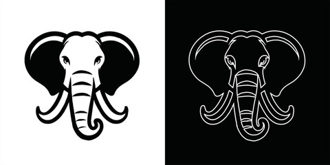 Elephant Logo. African indian Wildlife Elephant Logo Icon Vector Illustration design template