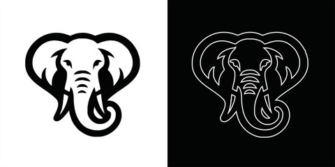 Elephant Logo. African indian Wildlife Elephant Logo Icon Vector Illustration design template
