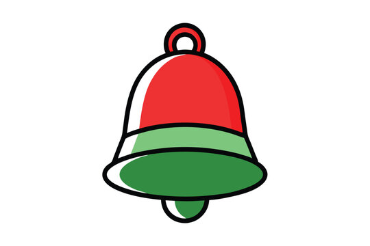 recommend clip art: Christmas bell vector line art, clipart illustration with isolated on white background