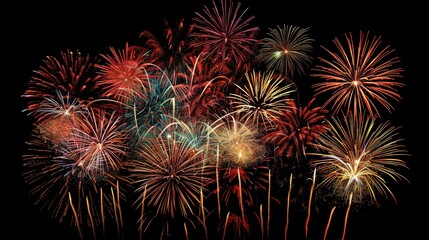 Naklejka premium Firework display wallpaper