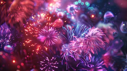 Fototapeta premium Firework display wallpaper