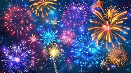 Fototapeta premium Firework display wallpaper