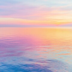 Obraz premium Colorful Sunset Sky Reflected on Calm Water Surface