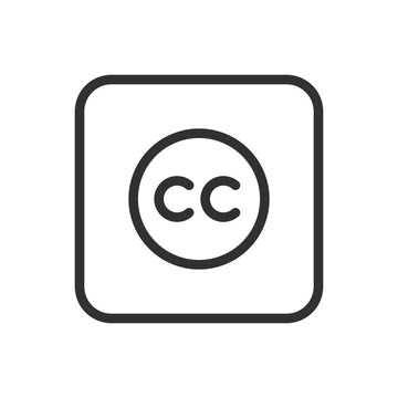 Creative Commons symbol icon. Modern, simple flat vector illustration for web site or mobile app