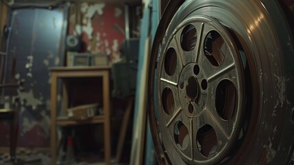 Obraz premium vintage film reel wallpaper