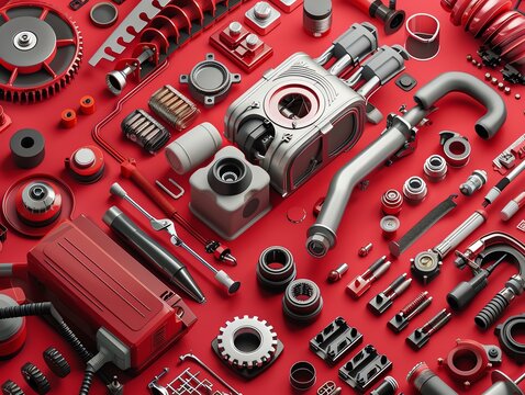 A 3D render of a poster highlighting engine diagnostic discounts