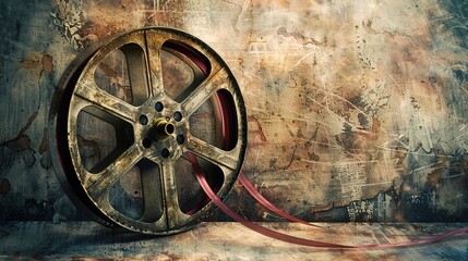 Obraz premium vintage film reel wallpaper