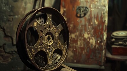 Obraz premium vintage film reel wallpaper