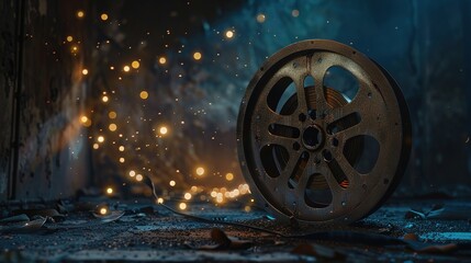 Obraz premium vintage film reel wallpaper