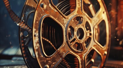 Obraz premium vintage film reel wallpaper