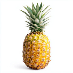 Fototapeta premium Ripe Pineapple on White Background