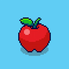 Fototapeta premium Pixel art Apple fruit game asset design