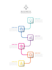 Vector business Presentation Connecting Steps Infographic Template