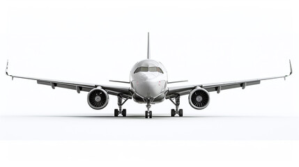Airplane Isolated on White Background: Sleek and Modern Aircraft in Clear View
