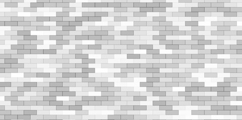 Subway tile background. white seamless patter for kitchen backsplash,  bathroom wall, shower. vector offset texture