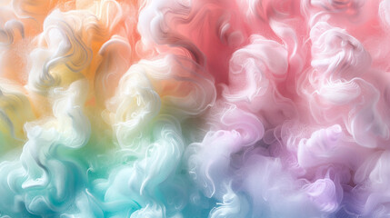 Fototapeta premium Full Frame of Colorful Rainbow Cotton Candy