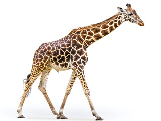 Fototapeta premium Giraffe Isolated on White Background