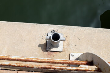 a berth for mooring yachts and boats in a seaport.