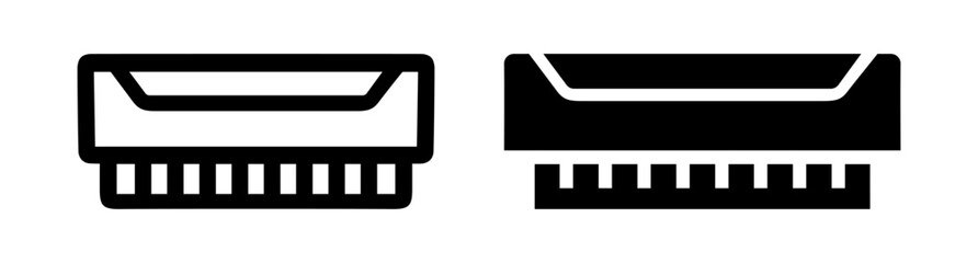 Computer ram cartoon doodle, Vector.