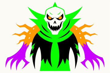 Helloween icon  line art Vector Art Illustration with white background