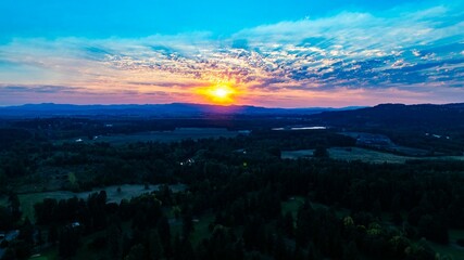 sunrise over the mountains