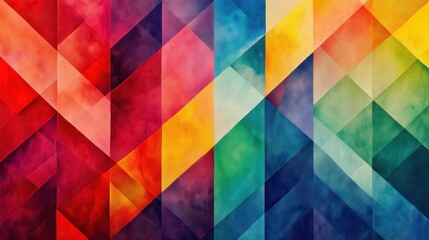 A colorful abstract painting with a rainbow of colors and shapes. The painting is full of energy and vibrancy, and it seems to be a representation of the beauty and diversity of the world