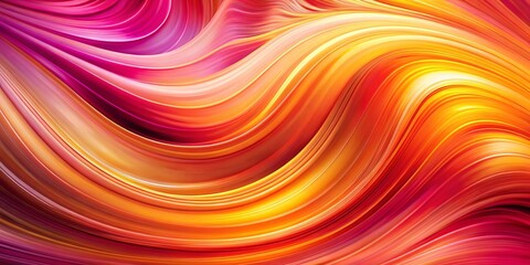 Fototapeta premium Vibrant and dynamic abstract background with bold swirling shapes in shades of pink, orange, and yellow creating a sense of energy and movement