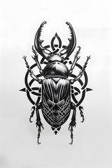 Weevil very simple traditional tattoo flash styles illustration