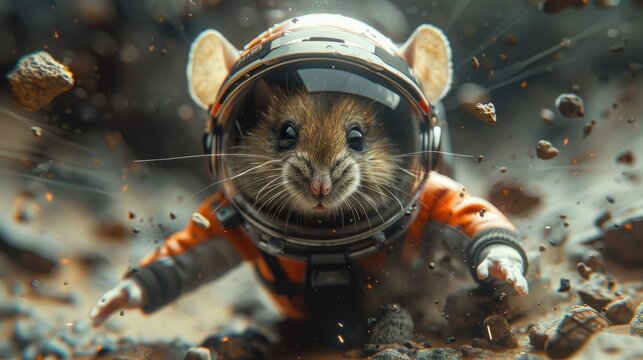 Space Explorer Mouse: A Tiny Astronaut in the Vast Universe