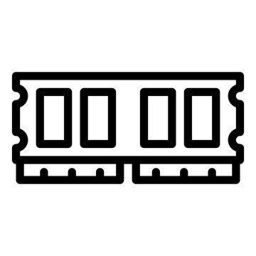 black ram memory module icon clip art preview