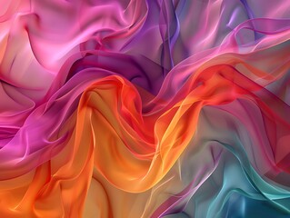 An artistic image featuring waves of vibrant colors flowing in a seamless pattern, perfect for backgrounds
