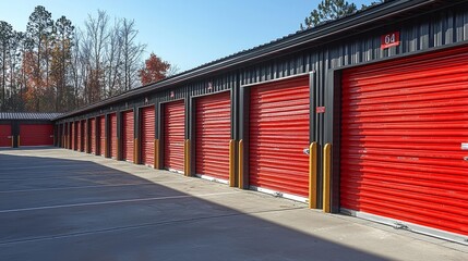 Fototapeta premium Self storage facility. Keeping one personal staff safe.