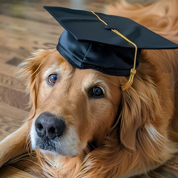 Graduation cap dog 2025