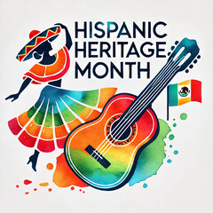 Fototapeta premium National Hispanic Heritage Month Social Media Design, Latin American Culture Celebration