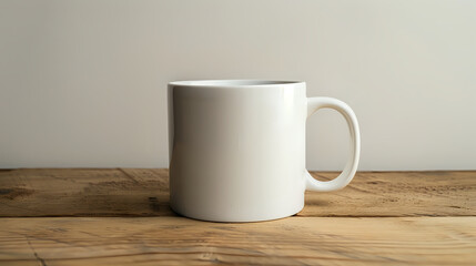 Plain white coffee mug with minimalist and modern design, ideal for stylish kitchenware.