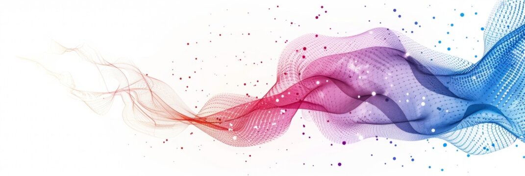 a simple abstract graphic for an IT company to be used as a header and footer on a business cover page, data streams.