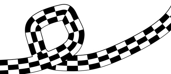 Race flag background. Checkered flag. Black and white checker. Start and finish flag. Automotive graphics. Race motorsport concept. Vector illustration