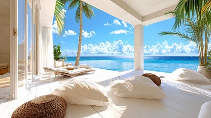 Obraz premium Tropical Patio View.