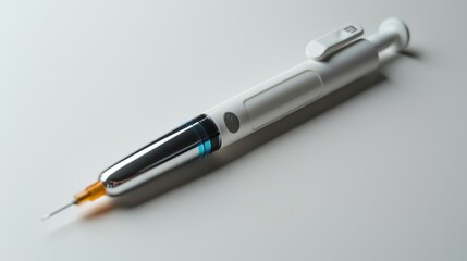 Fototapeta premium Modern Syringe with Blue Liquid