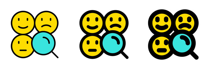 Editable sentiment analysis, emotion vector icon. AI technology, artificial intelligence, computer. Part of a big icon set family. Perfect for web and app interfaces, presentations, infographics, etc