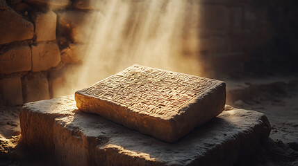 A breathtaking image of a rare, Sumerian clay tablet.
