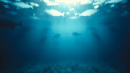 Fototapeta premium Deep sea background with mysterious tones
