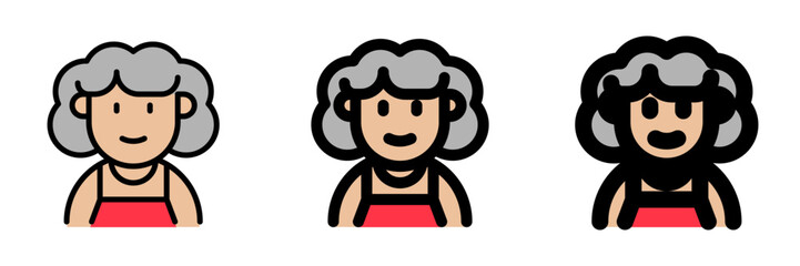 Editable middle aged woman avatar vector icon. User, profile, identity, persona. Part of a big icon set family. Perfect for web and app interfaces, presentations, infographics, etc